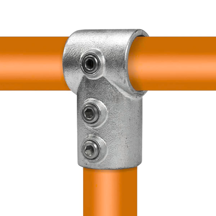 Rohrverbinder zeigt das T-Stück kurz mit doppelter Schraube im Abgang