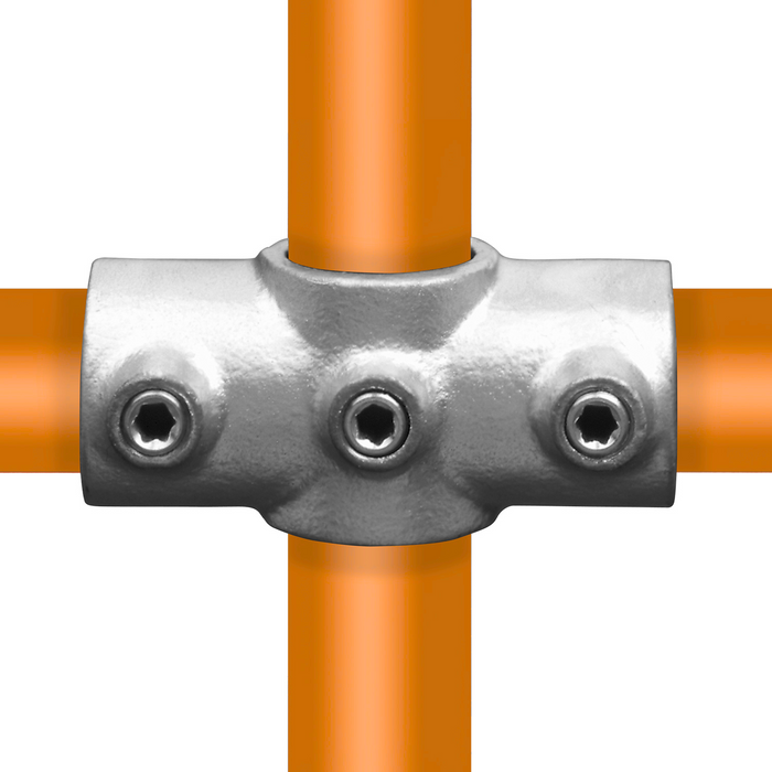 Rohrverbinder aus Stahl galvanisiert Kreuzstück durchgehend