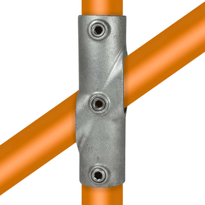 Rohrverbinder aus Stahl galvanisiert Kreuzstück 30-40º