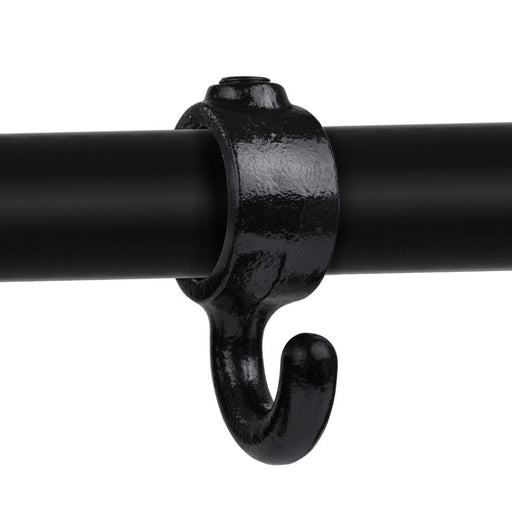 Rohrverbinder Garderobenhaken schwarz Ø 42,4 mm, aus Stahl mit Pulverbeschichtung