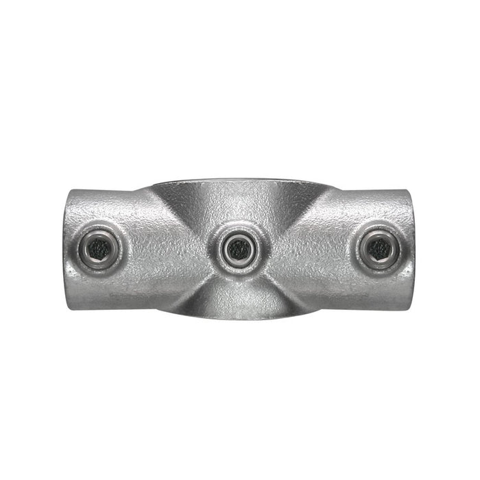 Rohrverbinder Kreuzstück, verstellbar bis 11°, rund, aus Stahl galvanisiert, Ø 33,7 mm