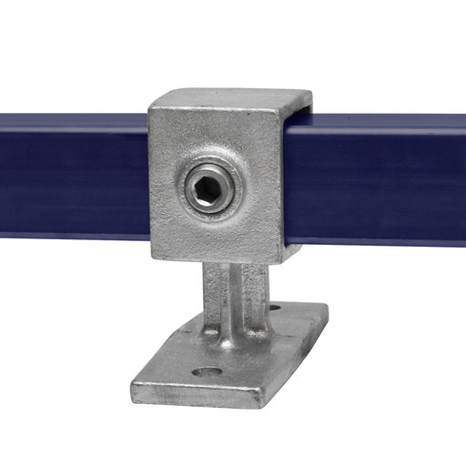 Rohrverbinder Vierkant Handlaufhalterung, aus Stahl galvanisiert, mit Rohr 40x40 mm