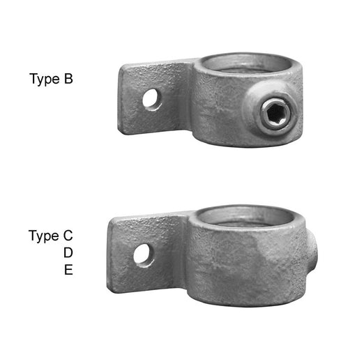 Rohrverbinder Befestigungsring, aus Stahl galvanisiert, ohne Rohr Ø 26,9 mm