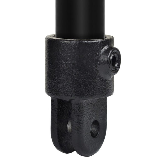 Rohrverbinder Gelenkhalter schwarz, aus Stahl mit Pulverbeschichtung, mit Rohr Ø 42,4 mm