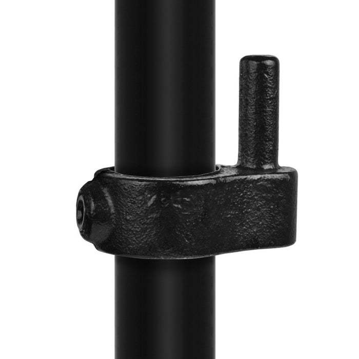 Rohrverbinder Stellringzapfen schwarz Ø 26,9 mm, aus Stahl mit Pulverbeschichtung, mit Rohr