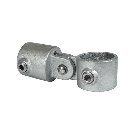 Rohrverbinder Gelenkstück, einfach, aus Stahl galvanisiert, ohne Rohr Ø 48,3 mm