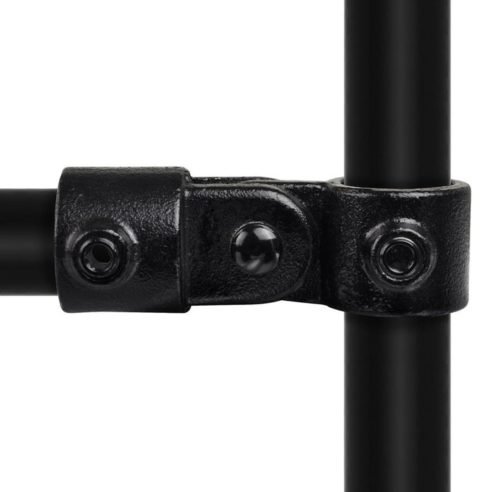 Rohrverbinder Gelenkstück einfach, schwarz, aus Stahl mit Pulverbeschichtung, mit Rohr Ø 33,7 mm