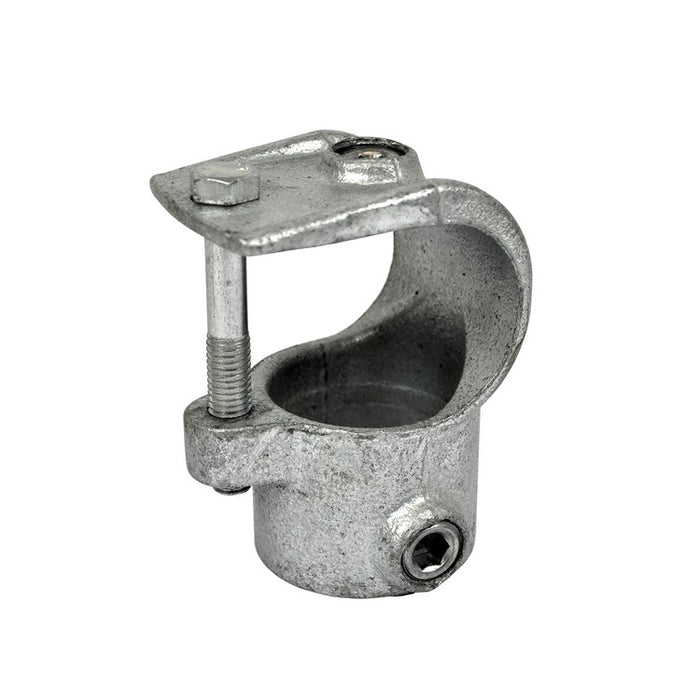 Rohrverbinder T-Stück offen,  aus Stahl galvanisiert, ohne Rohr Ø 26,9 mm