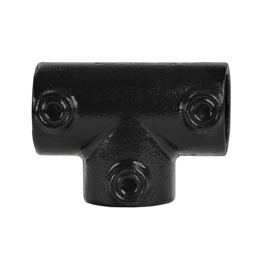 Rohrverbinder  Schwarz T-Stück kurz, aus Stahl mit Pulverbeschichtung, ohne Rohr  Ø 48,3 mm